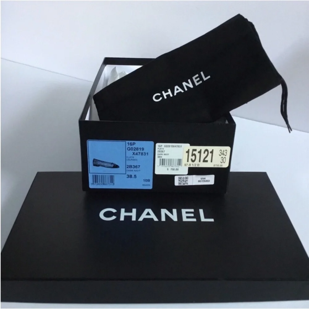CHANEL EMPTY BOX NO SHOES 2/NEW DUST BAGS SOME TISSUE LABEL SIZE 38.5